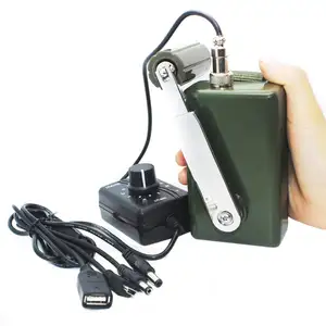 hand crank generator for mobile phone or battery powered adventure travel essential hand crank charger