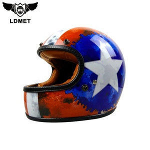 Precio bajo de alta calidad seguridad de genial de la cara llena de la motocicleta bicicleta retro casco - Product Image 1