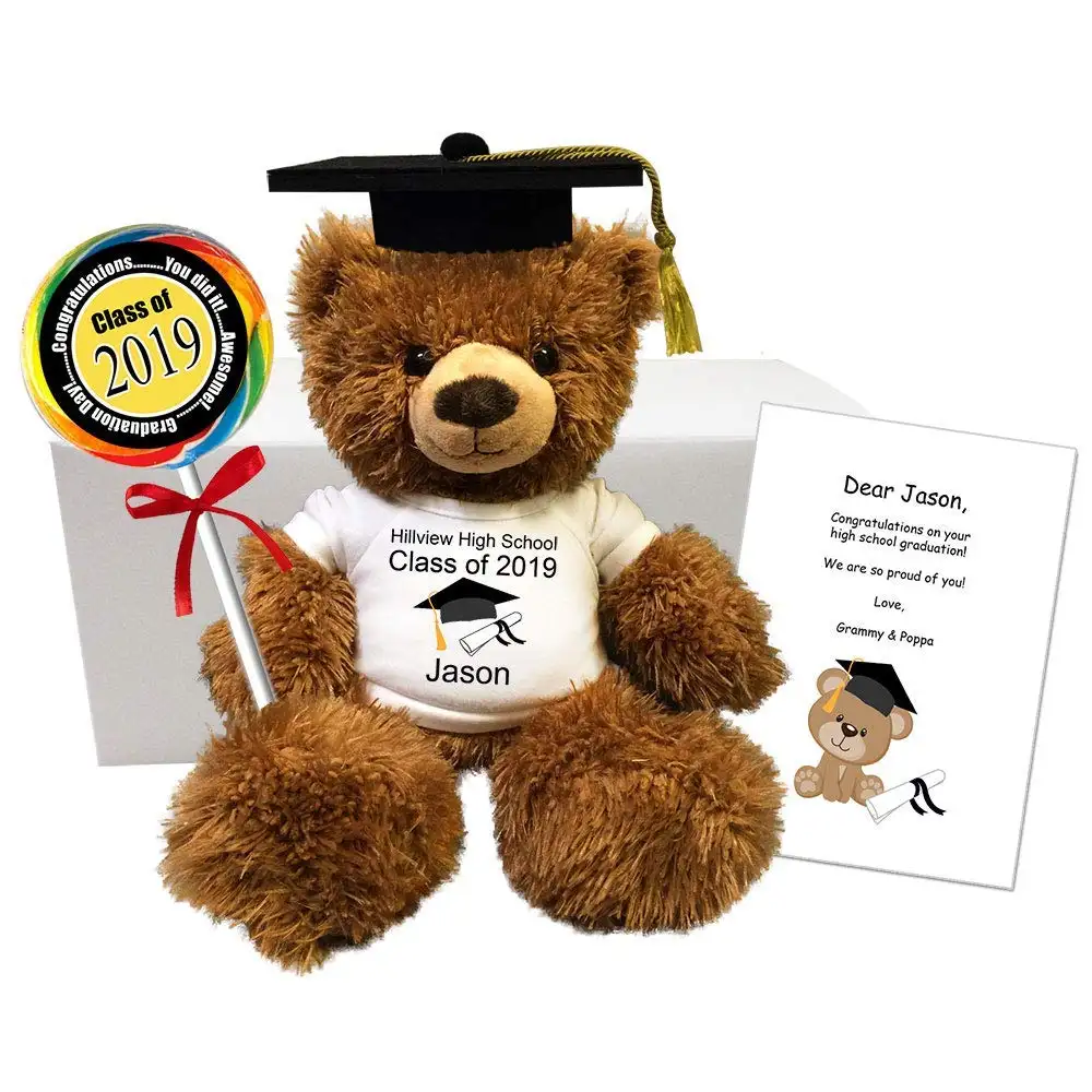 Regalo di orsacchiotto di laurea personalizzato/orsetto di peluche di animali di peluche di laurea