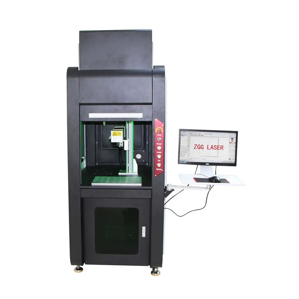 20w 30w 50w 100w Full big enclosed Fiber Laser Marking Machine for sale metal laser writing instrument with cheap price