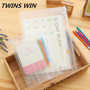 Alat tulis Yiwu lucu kreatif baru untuk sekolah dan kantor populer menggunakan tas berkas ritsleting pp ukuran <span class=keywords><strong>A4</strong></span> bening - Product Image 2