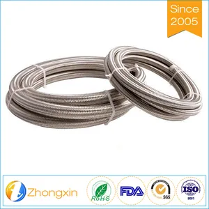 An6 Braided Hose 3 FOOT Stainless STEEL Braided E85 AN6 AN-6 PTFE Inner Oil Line Fuel Hose