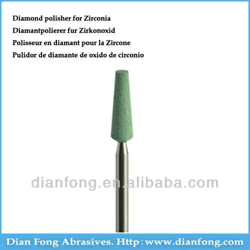DC101 HP Shank Cone Flat End Diamond Impregnated Mixed Ceramic Powder Comfortable Polisher For Zirconia Jewelry Tools