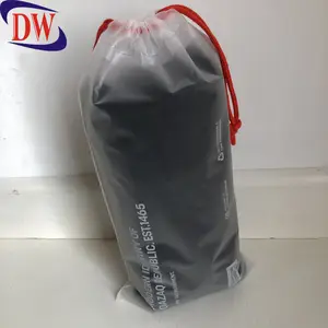 frosted CPE drawstring clothing packing matte finish plastic bag