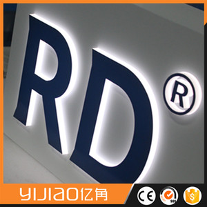 luz halo trasero letra <span class=keywords><strong>corporea</strong></span> en volumen para decoracion y publicidad en tienda de cadena marca de moda locales comerciales - Product Image 1