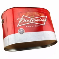 Cubetas de Hielo Aisladas Grandes de Acero Galvanizado Super Bock para Cerveza, para Bear Creek Hotel, Tango Square One
