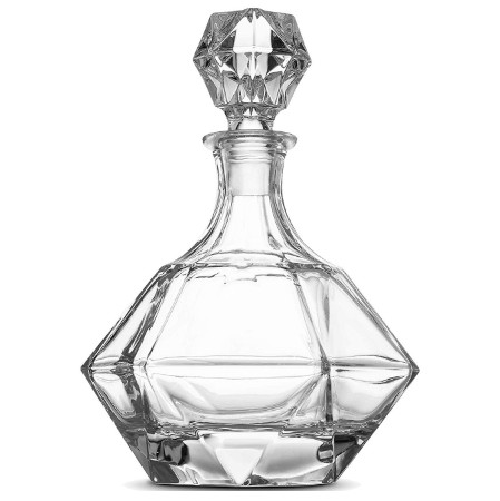 5-Piece European Style Whiskey Decanter and Glass Set Diamond Design Liquor  Whiskey Decanter set