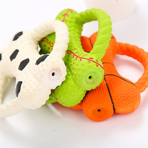 Großhandel interaktive Hunde ring Spielzeug Haustier Training <span class=keywords><strong>Catch</strong></span> Latex Spielzeug - Product Image 5