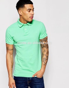 Un Color de piqué de algodón de <span class=keywords><strong>manga</strong></span> <span class=keywords><strong>corta</strong></span> para <span class=keywords><strong>hombre</strong></span> Slim Fit camisa de Polo - Product Image 3
