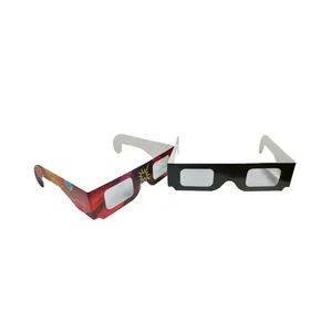 Love Heart Women Foldable diffraction glasses kids favor custom printing paper diffraction glasses