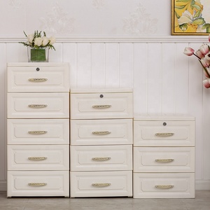 Gaveta de armazenamento armário para quarto, armário, gaveta plástica, luxo, estilo europeu, moderna, 2022 - Product Image 5