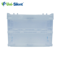Uni-Silent Boîte de rangement pliable en plastique transparente 100% PP, volume 20L, capacité 10kg, modèle TX362627W