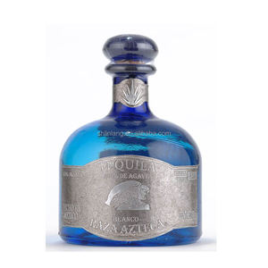 Botella de Licor de <span class=keywords><strong>Tequila</strong></span> de <span class=keywords><strong>Agave</strong></span> <span class=keywords><strong>Azul</strong></span> 100% en Vidrio <span class=keywords><strong>Azul</strong></span> Cobalto de Shanghai Linlang Wholesale - Product Image 2