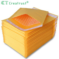 Creatrust-sobre de burbuja de papel Kraft, 6 "x 10", envío rápido, 0.055 ~ 0,1mm