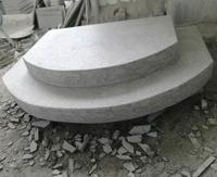 Escaliers extérieurs en granit gris massif Lowes, escalier incurvé en pierre pour porte