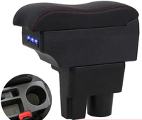 Accoudoir central en cuir de haute qualité, boîte repose-bras pour intérieur de voiture Suzuki Alto 2008 ~ 2016