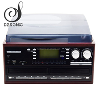Tourne-disque vinyle rétro USB avec lecteur de CD double, radio et lecteur de cassette à vendre