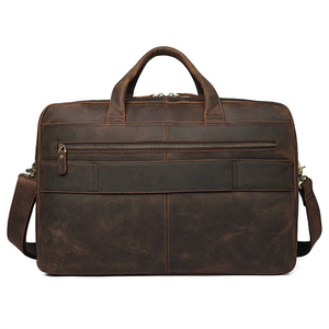 Borsa per Laptop in Pelle Premium Crazy Horse da 17 Pollici, Borsa Messenger in Vera Pelle da Uomo, Grande Borsa in Stile Cowboy, Valigetta in Pelle - Product Image 2