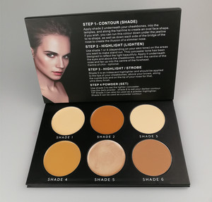 Base de Maquillaje Mate en Polvo Compacto, Etiqueta Privada, Vegano, 6 Colores, Cobertura Total, Corrector en Crema, Paleta de <span class=keywords><strong>Contorno</strong></span> - Product Image 4