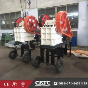 2-6ตัน/Hr ขนาดเล็กแบบพกพาดีเซลเครื่องยนต์หินแกรนิตควอตซ์ Rock Jaw Crusher ออสเตรเลีย