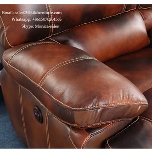 Home cinema VIP In Pelle reclinabili in vendita divano rocker reclinabile in pelle marrone reclinabile - Product Image 6