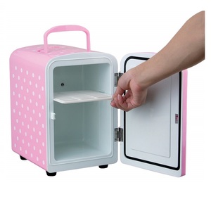<span class=keywords><strong>Mini</strong></span> réfrigérateur rose, refroidisseur et réchauffeur, petit réfrigérateur - Product Image 4