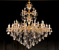 Decorativo CrystalHanging flor colgante lámpara Hotel lámpara de la vela de la luz de lámpara Europea candelabro de cristal