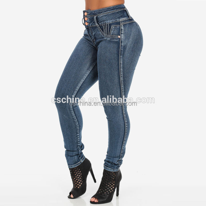 Colombia culo levantar jeans al por mayor, pantalones vaqueros