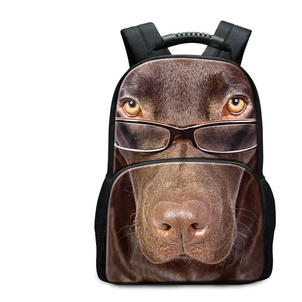 कुत्ते 3D तस्वीर के स्कूल बैग के लिए 2020 नई शैली अजीब बैग आदमी शांत लड़कियों लैपटॉप वापस पैक