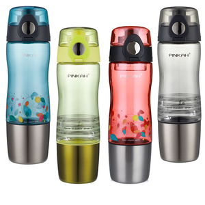 Pinkah promocional al por mayor base <span class=keywords><strong>de</strong></span> acero inoxidable bpa libre botella <span class=keywords><strong>de</strong></span> agua <span class=keywords><strong>de</strong></span> plástico - Product Image 1