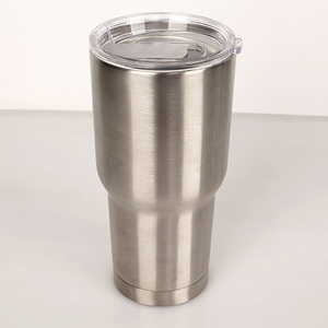 Doble pared 30 oz 18/8 de acero inoxidable hielo/viajes fría tumber Copa aislados tumbler taza con tapa de cristal - Product Image 5