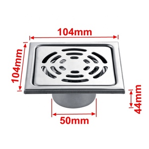 Siphon de sol carré pour salle de bain en acier inoxydable HF 304, drainage rapide, anti-odeur - Product Image 3
