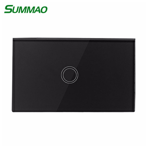 Zigbee Condensator Lichtschakelaar Glass Wandschakelaar Gehard Glas Australië, usa Touch Screen Smart Home Panel 110-250V Ce, Rohs