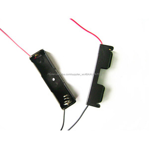 Singolo AA Dimensione Cella (UM-3-1) Black Plastic Battery Caso Holder Box 1.5 v Con Cavo - Product Image 3