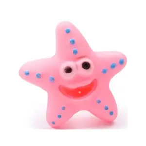 Giocattoli da bagno di alta qualità simpatici cartoni animati animali marini giocattoli in plastica morbida di stelle marine in PVC per bambini