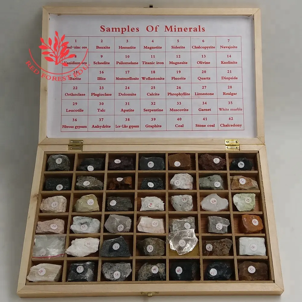 Geographie educational supplies 42 artikel von Mineral proben