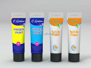 <span class=keywords><strong>Color</strong></span>é et conception de l'étiquette privée opaque Non toxique peinture au doigt pour bébés - Product Image 3