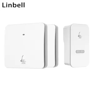 Linbell M2L 무선 오디오 초인종 야외 가정용 플러그 2 송신기 및 1 수신기