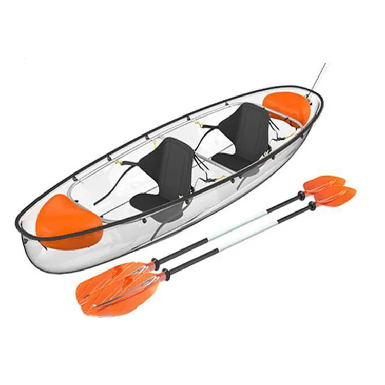 Venta de botes de kayak de policarbonato transparente duradero, barcos deportivos de Lago de moda
