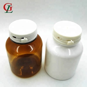 200cc PET rotondo ambra bianco tappo a prova di manomissione bottiglia di plastica a prova di manomissione bottiglia di medicina farmaceutica - Product Image 2