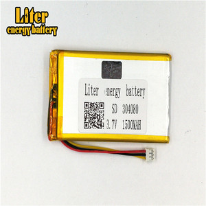 Socket 2.0-3 P 304080 Ultra-thin polymer lithium battery 1500 mah outdoor lighting 3.7 V equipment medical with ntc - Product Image 2