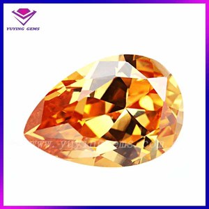 de alta calidad de forma de pera de champagne sueltas piedras cúbicas del zirconia - Product Image 1