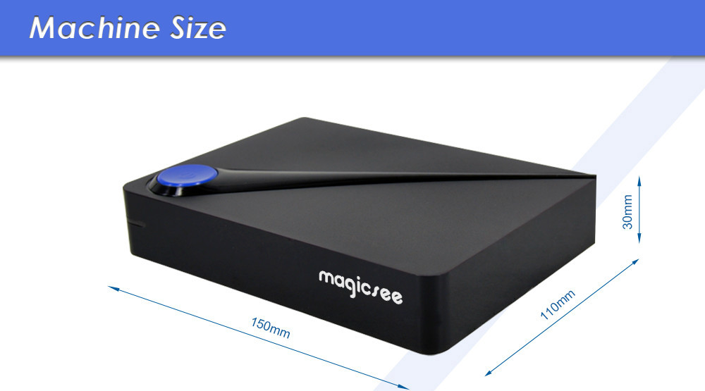 4k receptor de satélite Magicsee C300 Android Smart TV Box 2G + 16G S2 + T2 + C DVB Triple sintonizador Android 6.0 TV Box
