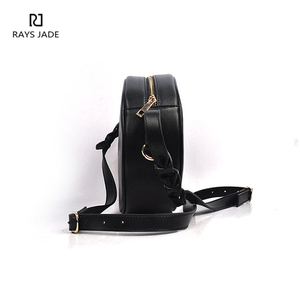 2024 mejor gran oferta nuevo diseño personalizado diseñador de cuero círculo bandolera para mujer redondo Cross-Body monedero personalizado - Product Image 3