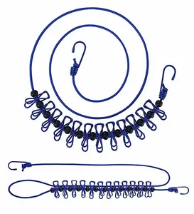 Stendibiancheria da viaggio all'aperto all'ingrosso 12 clip linea di vestiti in cotone corda retrattile