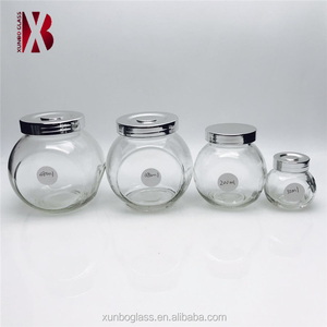 50 ml 180 ml 380 ml 480 ml <span class=keywords><strong>tambour</strong></span> plat en verre épices bouteille pot de miel - Product Image 1