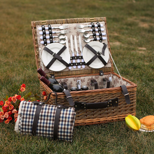 Rectángulo <span class=keywords><strong>Playa</strong></span> de Picnic Cesta de Pascua Mini Cesta De <span class=keywords><strong>Mimbre</strong></span> Plano - Product Image 2