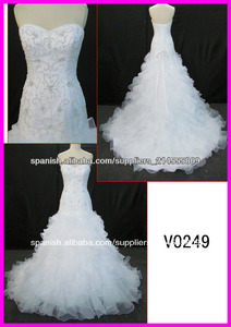 2014 Guangzhou muestra real heavy adorno con cuentas <span class=keywords><strong>de</strong></span> organza <span class=keywords><strong>de</strong></span> una linea <span class=keywords><strong>de</strong></span> vestidos <span class=keywords><strong>de</strong></span> boda / vestido <span class=keywords><strong>de</strong></span> novia con bordado - Product Image 1