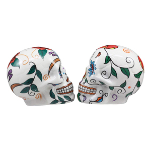 Giorno Dei Morti Del Fiore Della Decalcomania Teschi di Sale di <span class=keywords><strong>Ceramica</strong></span> E Pepe Shaker per il Commercio All'ingrosso Moderna Utensili Da Cucina - Product Image 3