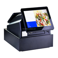 Pantalla táctil de 10,1 pulgadas basada en Rom Pos Caja registradora ECR todo en uno a la venta con impresora, software, cajón de efectivo, pantalla dual, caja de efectivo